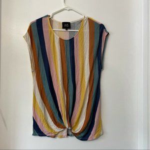 W5 Marshalls Colorful Jewel Toned Striped Blouse